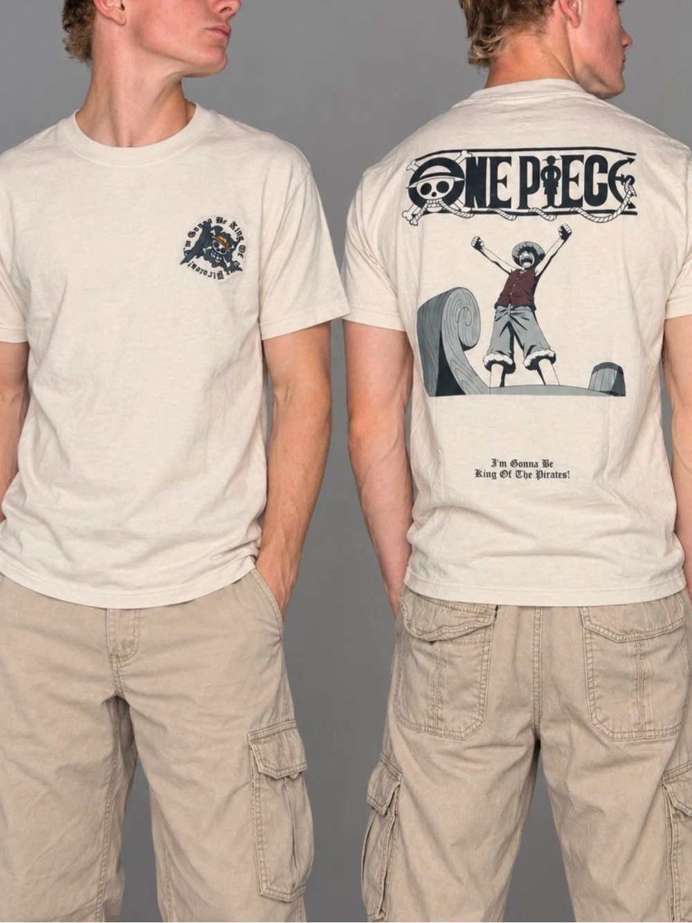 Uniqlo Cream One Piece Graphic Tee 25th Anniversary